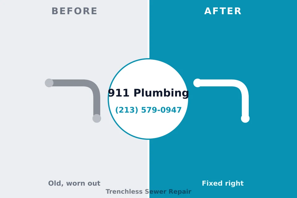 Before and after: plumbing repair Governors Village, NC